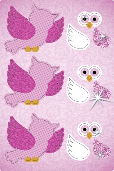 Set Paper 3D Decoration - Owls 1