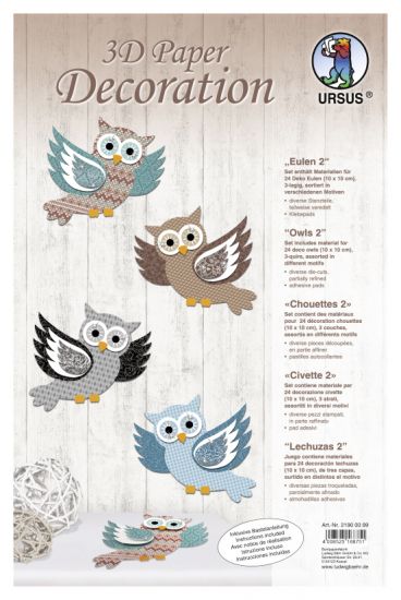 Set Paper 3D - Owls 2