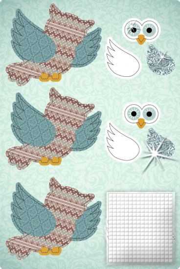 Set Paper 3D - Owls 2