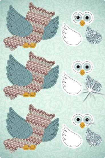 Set Paper 3D - Owls 2