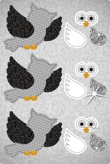 Set Paper 3D - Owls 2