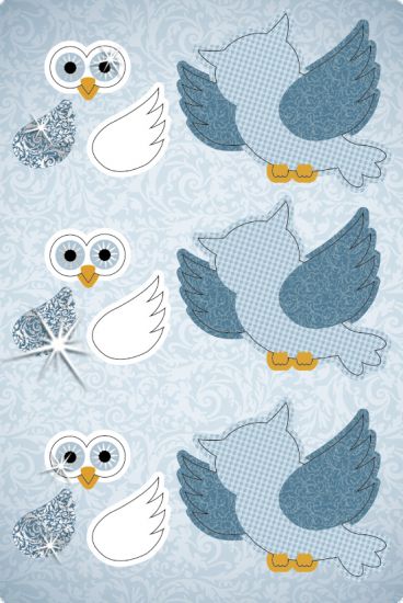 Set Paper 3D - Owls 2