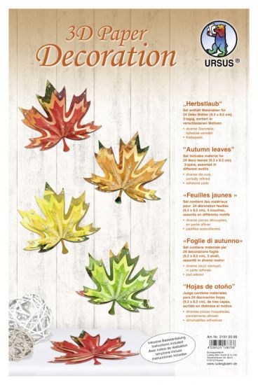 Set Paper 3D - Autumn Leaves