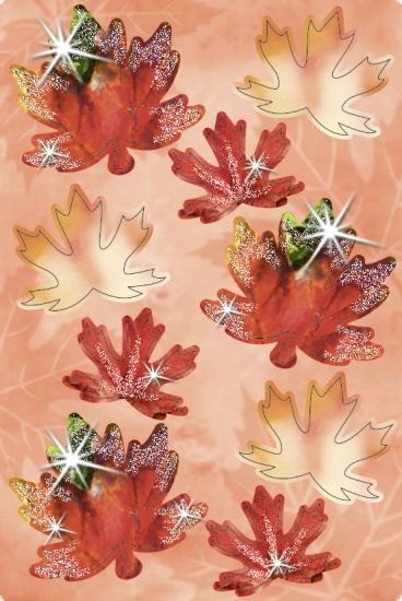 Set Paper 3D - Autumn Leaves
