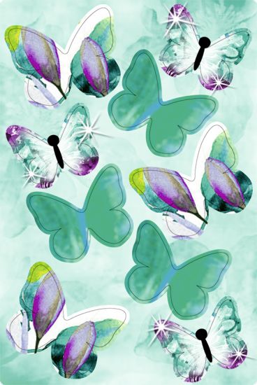 Set Paper 3D - Deco Butterflies - Spring
