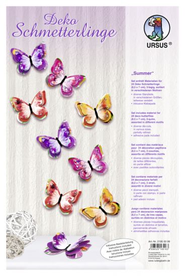 Set Paper 3D - Deco Butterflies - Summer