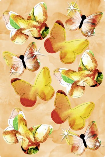 Set Paper 3D - Deco Butterflies - Summer