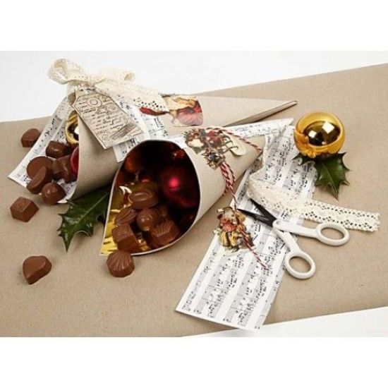 Set 10 coli A4 hartie craft 100 g/m2 imprimata - Music Notes