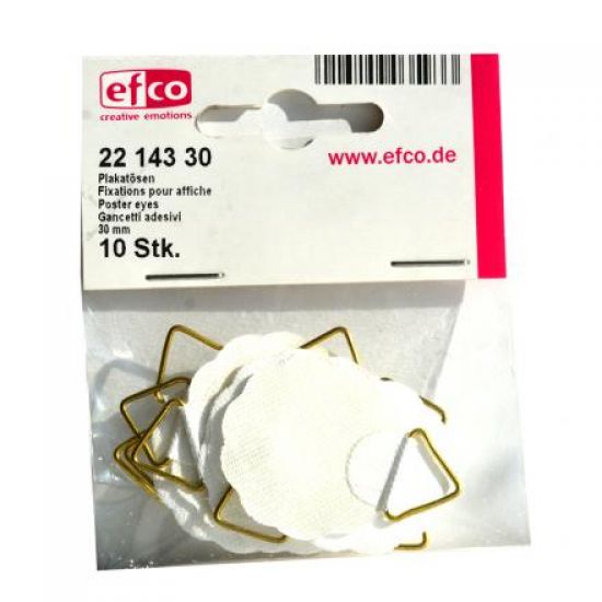 Set 10 agatatori adezive canvas cu metal