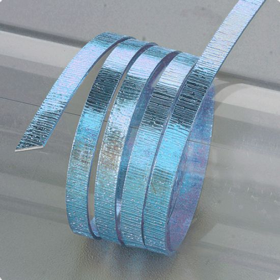Sarma plata structurata din aluminiu eloxat - albastru deschis