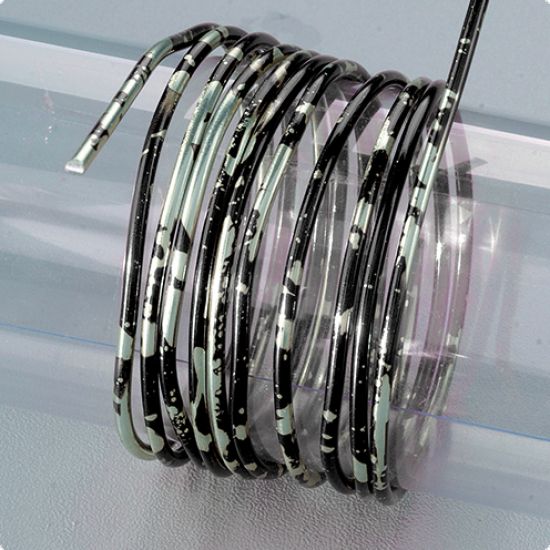 Sarma din aluminiu eloxat Duocolor - negru / argintiu