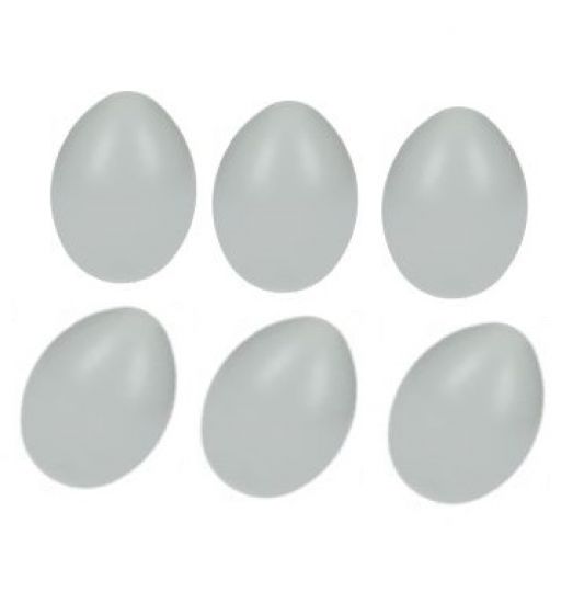 Set 6 oua din plastic alb
