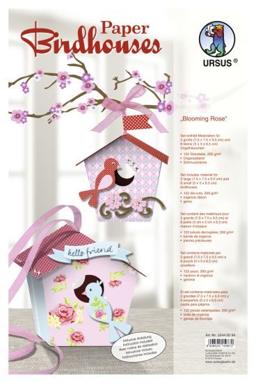 Set casute pentru pasari Blooming Rose