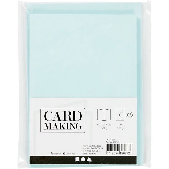 Set 6 coli A6 si 6 plicuri C6 - Light Blue