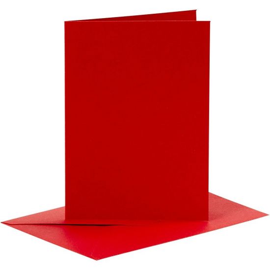 Set 6 coli A6 si 6 plicuri C6 - Red