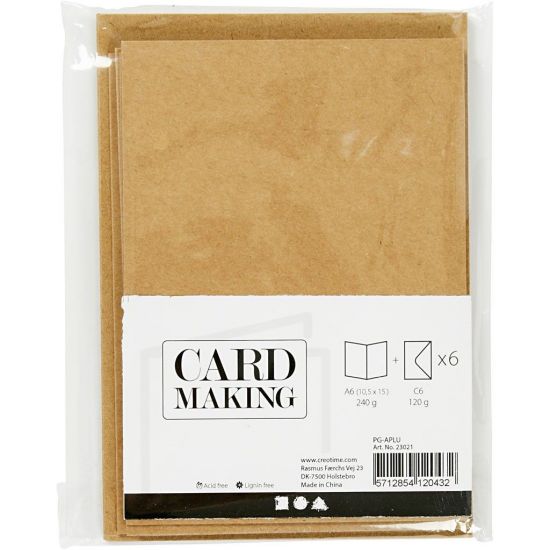Set 6 coli A6 si 6 plicuri C6 - Kraft