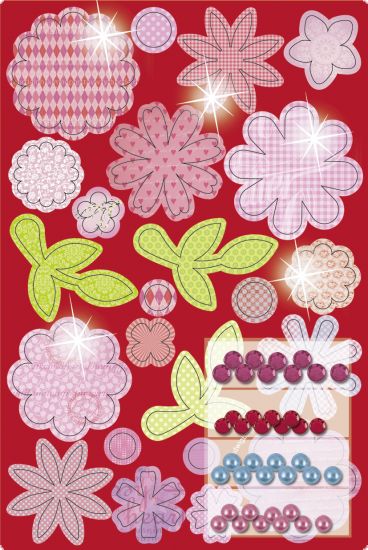 Set Paper Blossoms - Crazy Hearts