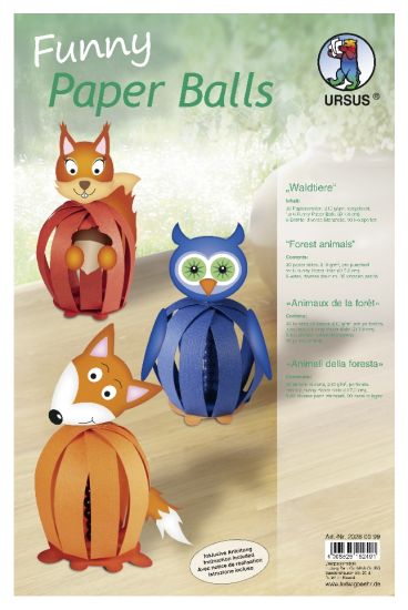 Funny Paper Balls - Forest animals
