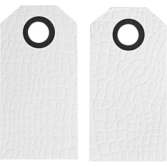 Set 20 tag-uri din carton 250 g/m2 embosat - Manilla White