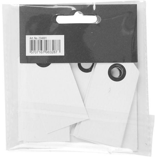 Set 20 tag-uri din carton 250 g/m2 embosat - Manilla White