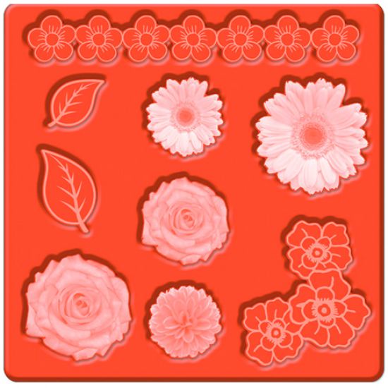 Matrita din silicon, Mod Podge Mold - Flowers