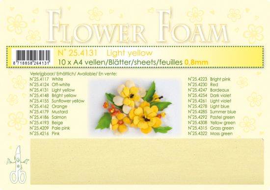 Coala A4 Flower Foam 0,8 mm - Light Yellow