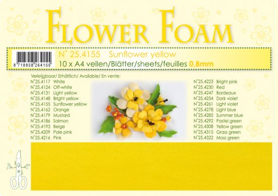 Coala A4 Flower Foam 0,8 mm - Sunflower Yellow