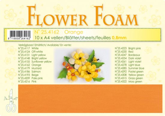 Coala A4 Flower Foam 0,8 mm - Orange