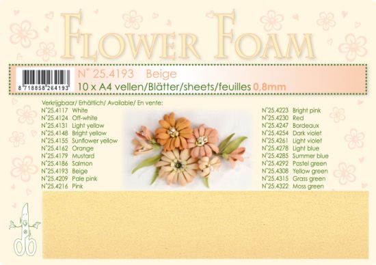 Coala A4 Flower Foam 0,8 mm - Beige