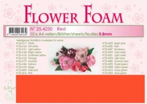 Coala A4 Flower Foam 0,8 mm - Red