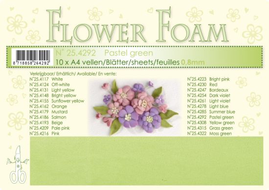 Coala A4 Flower Foam 0,8 mm - Pastel Green