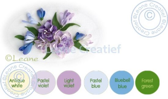Set 6 coli Flower Foam 0,8 mm - Pastel Blue/Violet Colours Set 7