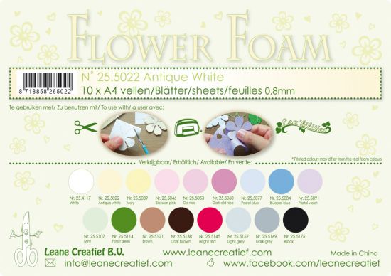 Coala A4 Flower Foam 0,8 mm -  Antique White