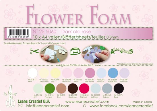 Coala A4 Flower Foam 0,8 mm - Dark Old Rose