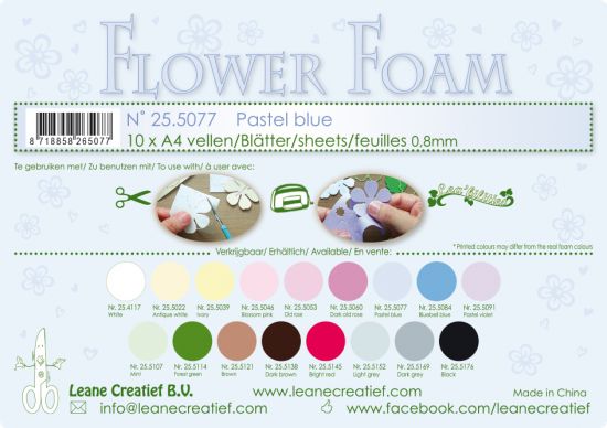 Coala A4 Flower Foam 0,8 mm - Pastel Blue