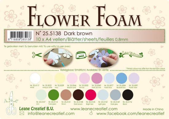 Coala A4 Flower Foam 0,8 mm - Dark Brown