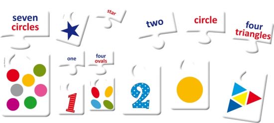 English words - Numbers and shapes