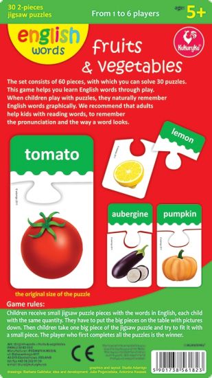English words - Fruits and vegetables