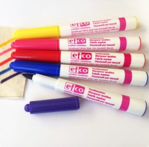 Set 5 markere pentru materiale textile
