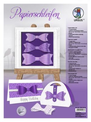 Set 15 funde - Paper Bows - Lila