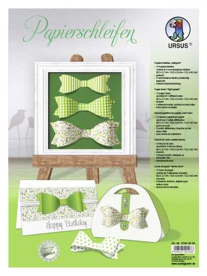 Set 15 funde - Paper Bows - Pale Green