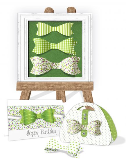 Set 15 funde - Paper Bows - Pale Green