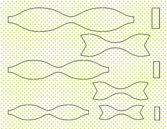 Set 15 funde - Paper Bows - Pale Green