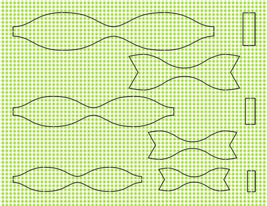 Set 15 funde - Paper Bows - Pale Green