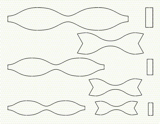 Set 15 funde - Paper Bows - Pale Green