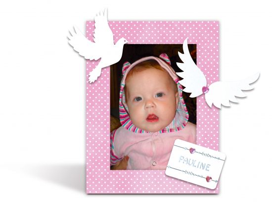 Set rama foto, cutii con si felicitari - My Christening - Pauline