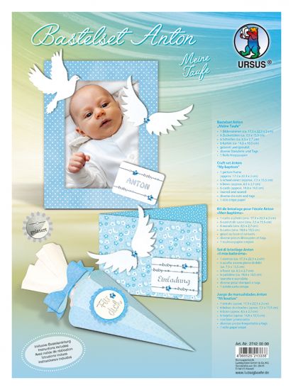 Set rama foto, cutii con si felicitari - My Christening - Anton