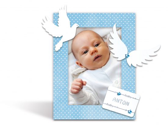 Set rama foto, cutii con si felicitari - My Christening - Anton