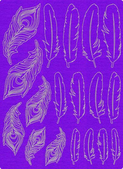 Set Paper Feathers - Rose