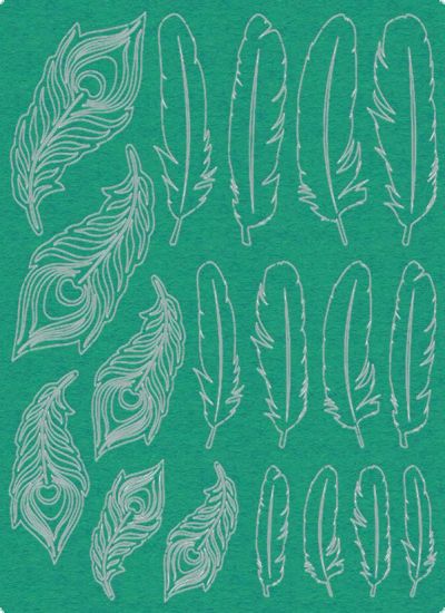 Set Paper Feathers - Indigo